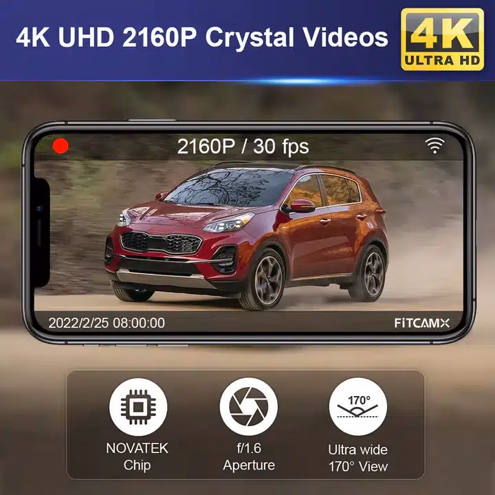 4K DVR Camera FiTCAMX Specially Designed for Kia Sportage Gen 4 2017-2022