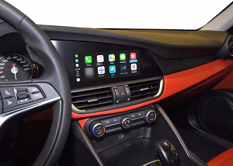 Wireless Carplay, Android Auto for Alfa Romeo Stelvio and Giulia 2016-2019 with Front/Rear Camera Input and Mirror Link - Image 6