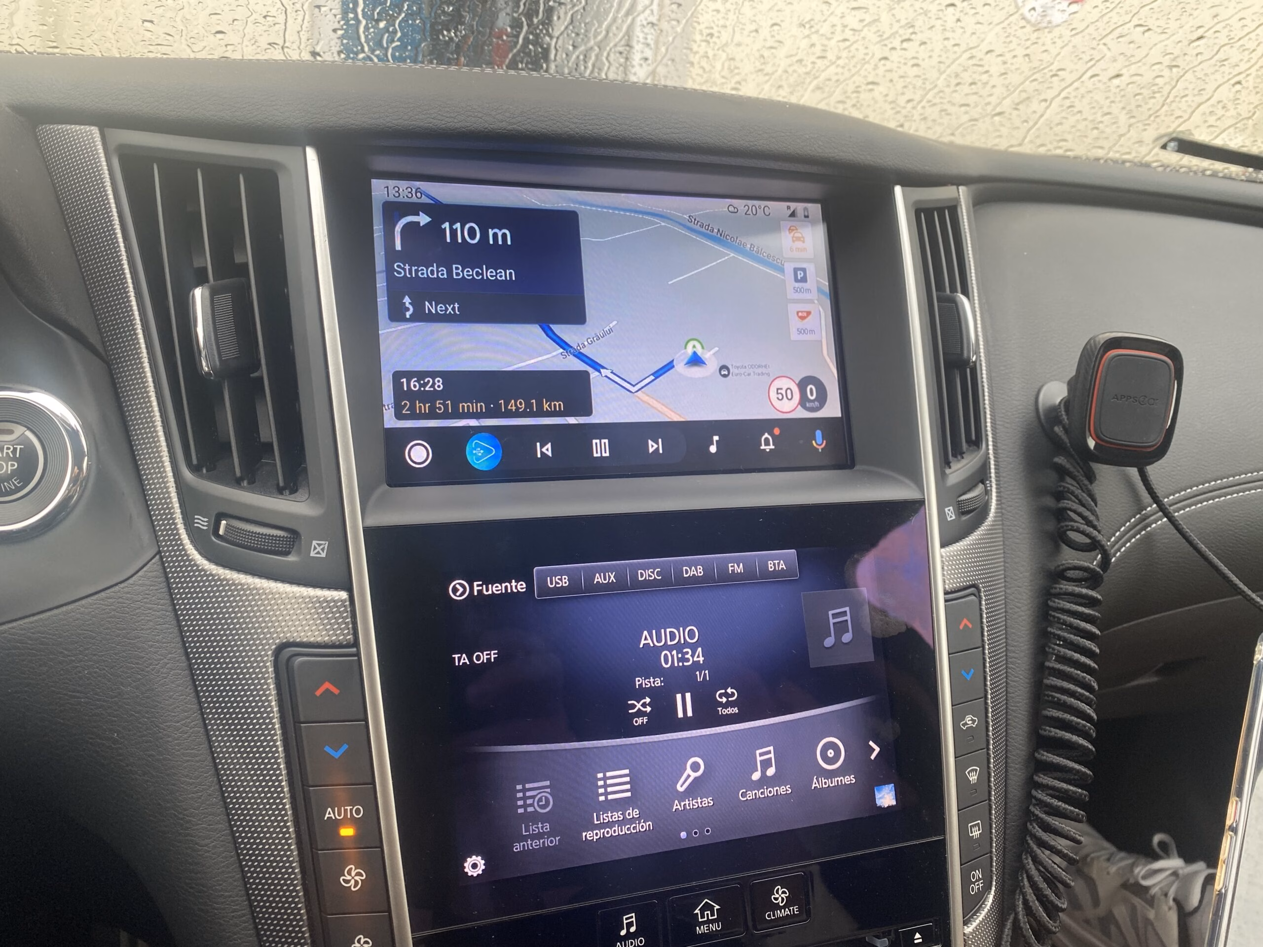 Wireless Carplay, Android auto pentru Infiniti Q50/Q60/Q70/Q50L/QX50 2015-2019 , cu Mirror link si intrare camera fata-spate